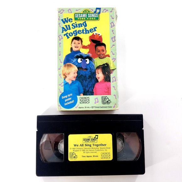 Other - Sesame Street Home Video We All Sing Together VHS No Lyric Poster